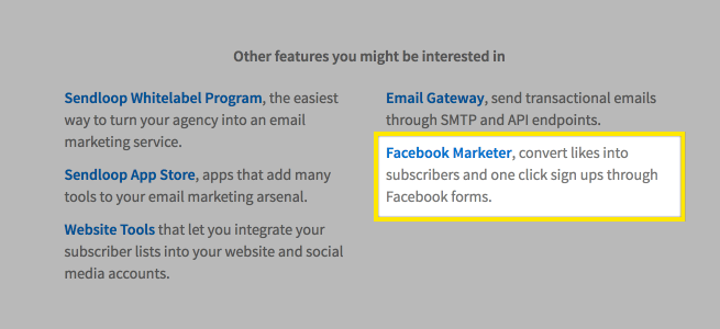 Enable “Facebook Marketer” feature with a single mouse click